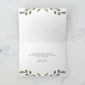 Minimalistische Foliage | Happy Birthday Karte (Innenseite)