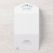 Minimalistische Foliage Hochzeit All In One Einladung (Außenbereich)