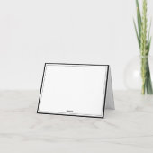 Minimalistische Foliage Leaf Danke Karte (Rückseite)