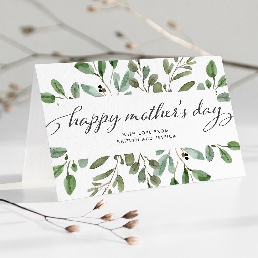 Minimalistische Foliage | Muttertag glücklich Karte