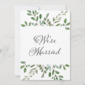 Minimalistische Foliage| Post-Hochzeitsfeier Einladung (Rückseite)