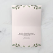 Minimalistische Foliage Rosa | Fröhlicher Mutterta Karte (Innenseite)