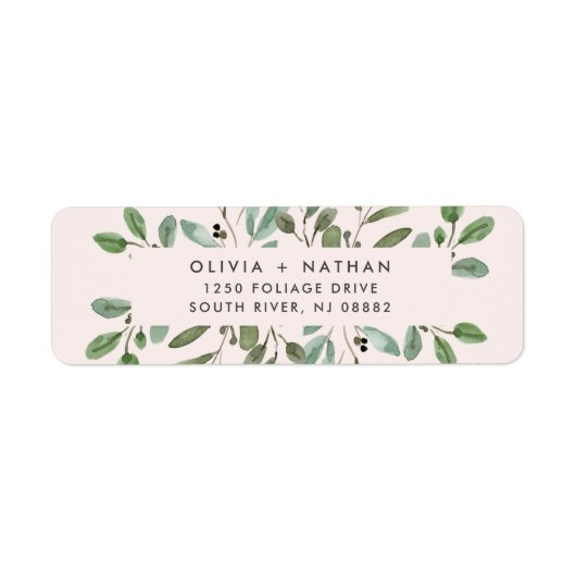 Minimalistische Foliage | Rosa Hochzeit (Vorne)