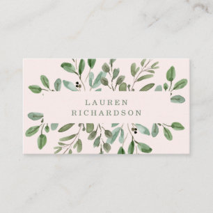 Minimalistische Foliage  Rosa Rosa Visitenkarte