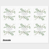 Minimalistische Foliage | RÜCKSENDEADRESSE Quadratischer Aufkleber (Blatt)