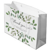Minimalistische Foliage | Vielen Dank, dass Sie ei Große Geschenktüte (Rückseite Schrägansicht)