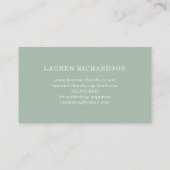 Minimalistische Foliage Visitenkarte (Rückseite)