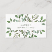 Minimalistische Foliage Visitenkarte (Vorderseite)