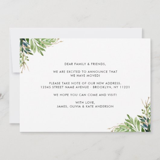 Minimalistische Folien, die wir in Bewegung gesetz Ankündigung (Rückseite)