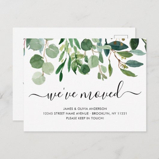 Minimalistische Folien, die wir in Bewegung gesetz Ankündigungspostkarte (Vorne/Hinten)