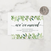 Minimalistische Folien, die wir verschoben haben Mitteilungskarte (Vorderseite/Rückseite Beispiel)