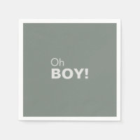 Minimalistische formale Green Oh Boy Baby Dusche