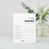 Minimalistische formelle Babyduschkarte Postkarte (Stehend Vorderseite)