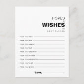 Minimalistische formelle Babyduschkarte Postkarte (Vorderseite)