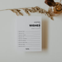 Minimalistische formelle Babyduschkarte