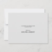 Minimalistische formelle Braun-Hochzeit Dankeskarte (Rückseite)