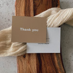 Minimalistische formelle Braun-Hochzeit Dankeskarte<br><div class="desc">Diese minimalistisch elegante formale braune Hochzeit danke Ihnen Karte ist perfekt eine rustikale Hochzeit. Das Design besticht durch einen schönen Schriftart in braunem Hintergrund,  der Ihre Veranstaltung verzieren wird.</div>