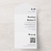 Minimalistische formelle Hochzeit All In One Einladung (Innen Boden)