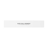 Minimalistische formelle Hochzeit Einladungsbanderole (Flach)