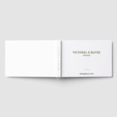 Minimalistische formelle Hochzeitsgoldfolie Gästebuch (Voll)