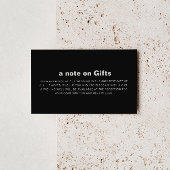 Minimalistische formelle Schwarze Hochzeit wünsche Begleitkarte