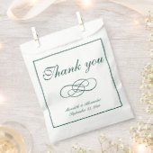 Minimalistische formelle Smaragdgrüne Hochzeit Geschenktütchen (Ausgeschnitten)