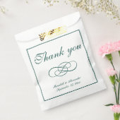 Minimalistische formelle Smaragdgrüne Hochzeit Geschenktütchen (Versiegelt)