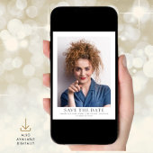 Minimalistische Foto-Abschlussfeier Save The Date