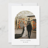 Minimalistische Foto Arch Elopement Wedding Party Einladung (Vorderseite)