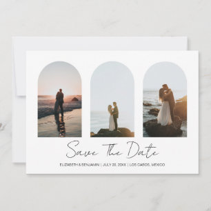 Minimalistische Foto-Arch-Frame-Collage Save the D Date