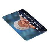 Minimalistische Foto Baby Birth Announccard Magnet (Rechte Seite)
