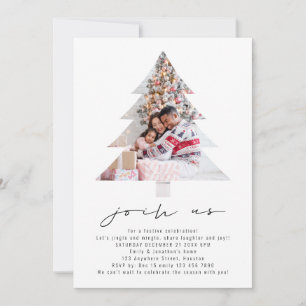 Minimalistische Foto Bäume Gestalten Weihnachten P Einladung