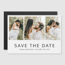 Minimalistische Foto-Collage-Hochzeit Save The Dat
