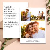 Minimalistische Foto Collage Wedding Programm