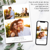 Minimalistische Foto Collage Wedding Programm