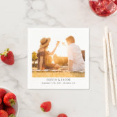 Minimalistische Foto Collage Wedding Serviette (Beispiel)