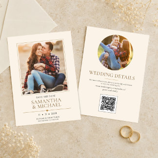 Minimalistische Foto-Einfache Hochzeit - Termin me Save The Date