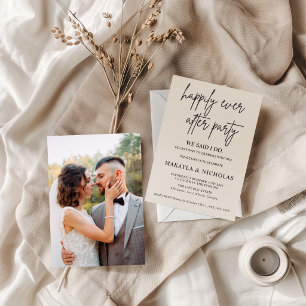 Minimalistische Foto-Elopement-Ankündigungs-Einlad Einladung