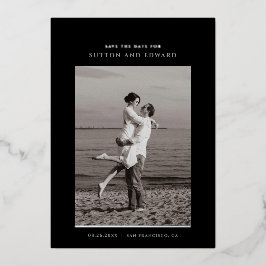 Minimalistische Foto-Folie für einfachen Single Folieneinladung