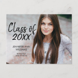 Minimalistische Foto Graduierungspartei Postkarte