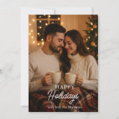 Minimalistische Foto Happy Holidays Urlaubskarte Einladung (Vorderseite)