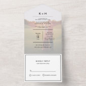 Minimalistische Foto-Hochzeit All In One Einladung (Innen Boden)