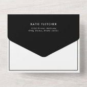 Minimalistische Foto-Hochzeit All In One Einladung (Rückseite)