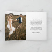 Minimalistische Foto-Hochzeit Dankeskarte (Innenseite)