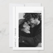 Minimalistische Foto-Hochzeit Dankeskarte (Vorderseite)