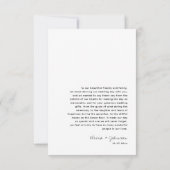 Minimalistische Foto-Hochzeit Dankeskarte (Rückseite)