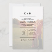 Minimalistische Foto-Hochzeit Einladung (Vorderseite)