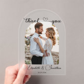 Minimalistische Foto-Hochzeit mit einfachem Skript Acryleinladungen (Insitu (Handheld))