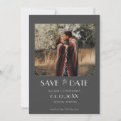 Minimalistische Foto-Hochzeit Save The Date (Rückseite)