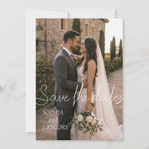 Minimalistische Foto-Hochzeit-Save-the-Date-Karten Save The Date